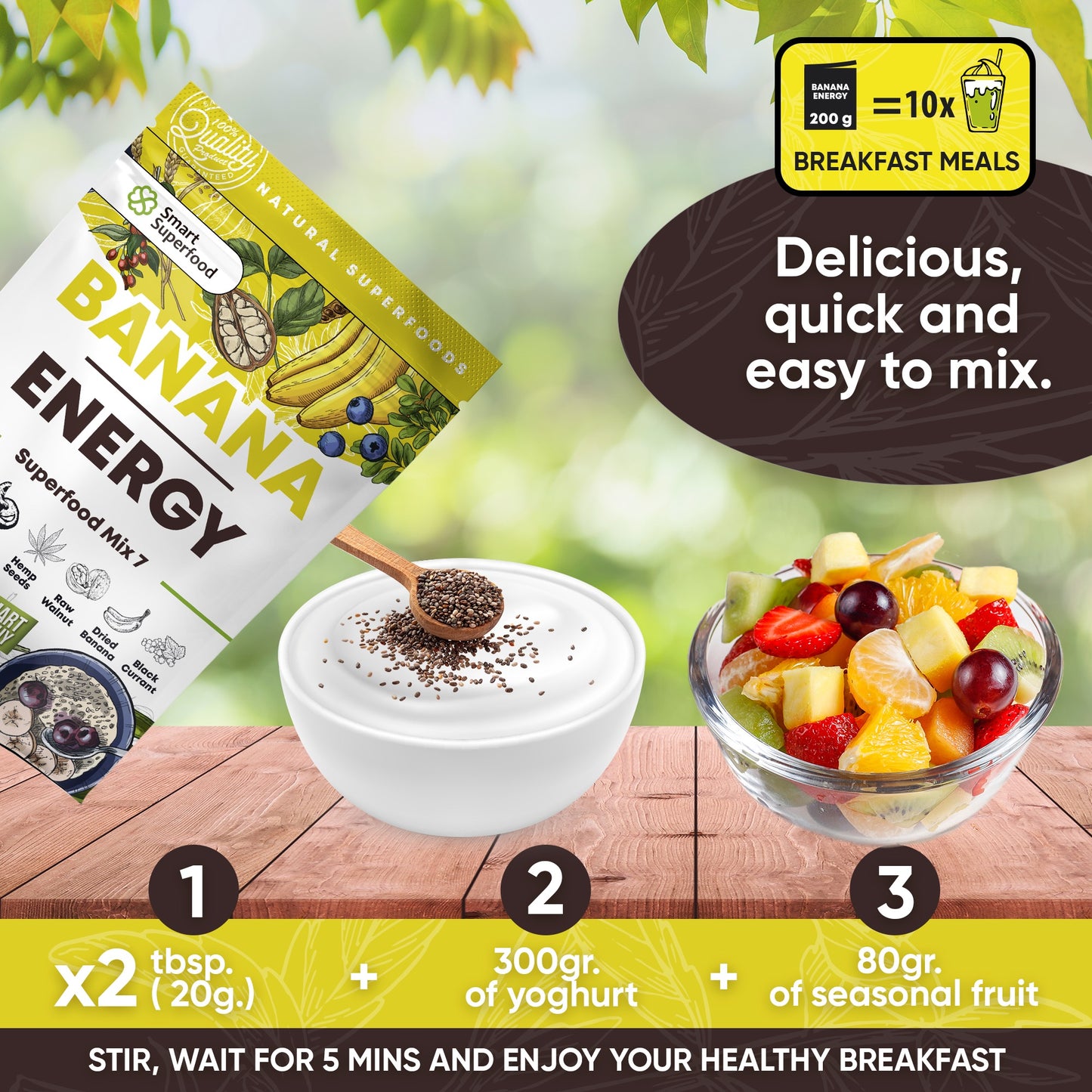 Superfood Mix Banana Energy - 10 Servings