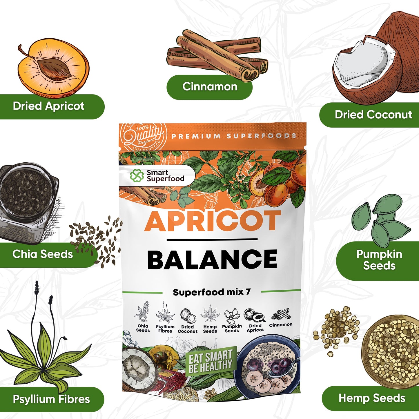 Superfood Mix Apricot Balance - 10 Servings